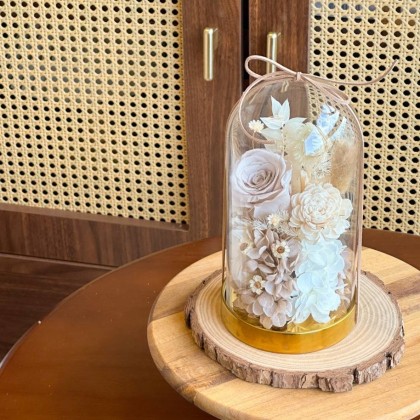 Misha Preserved Flower Bell Jar