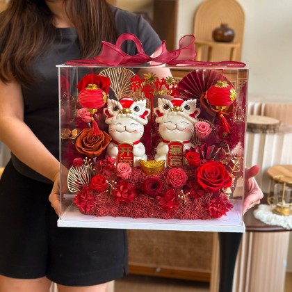 Joyful Preserved Flower Acrylic Box (XL Size)