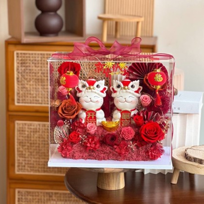Joyful Preserved Flower Acrylic Box (XL Size)