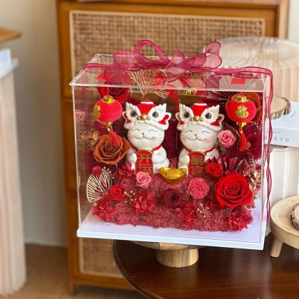 Joyful Preserved Flower Acrylic Box (XL Size)