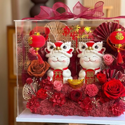 Joyful Preserved Flower Acrylic Box (XL Size)